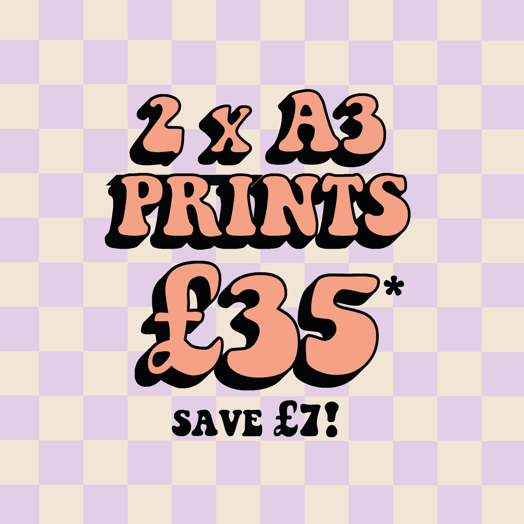 2 x A3 Prints Multibuy Mix & Match