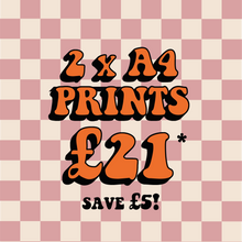 Load image into Gallery viewer, 2 x A4 Prints, Mix &amp; Match Multibuy Offer
