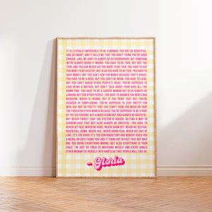 Gloria Monologue Print