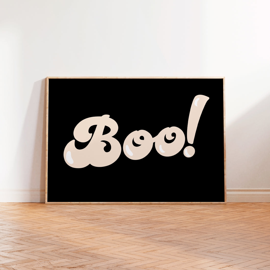 Boo! Halloween Wall Art Print