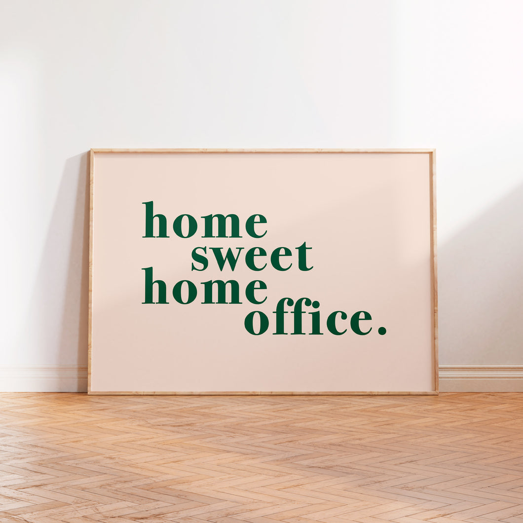 Home Sweet Home Office Colourful Print