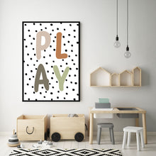 Load image into Gallery viewer, Play Polka Dot Wall Art Print Neutral
