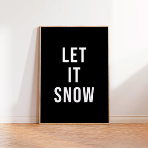 Let It Snow Christmas Print