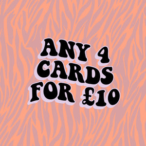 Any 4 Cards For £10