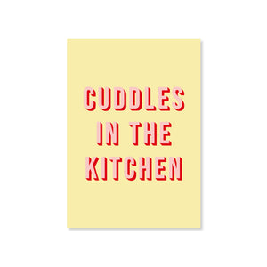 Cuddles In The Kitchen Arctic Monkeys Typography Wall Art Print