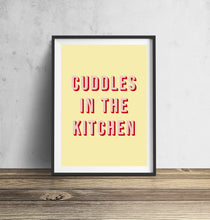 Load image into Gallery viewer, Cuddles In The Kitchen Arctic Monkeys Typography Wall Art Print
