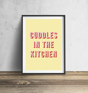 Cuddles In The Kitchen Arctic Monkeys Typography Wall Art Print