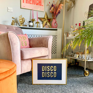 Disco Disco Gold Foil A4 Print