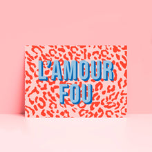 Load image into Gallery viewer, L&#39;Amour Fou Crazy Love French Typography Wall Art Print
