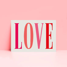 Load image into Gallery viewer, Love Bright Typography Wall Print in Pink
