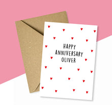 Load image into Gallery viewer, Happy Anniversary Personalised Card
