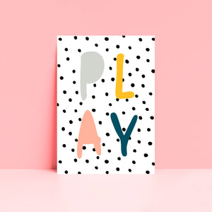 Play Polka Dot Wall Art Print