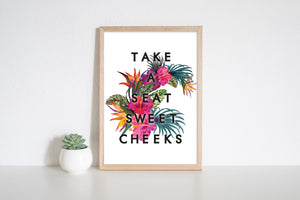 Take A Seat Sweet Cheeks Wall Art Print