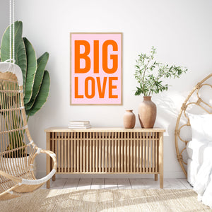 Big Love Typography Wall Art Print