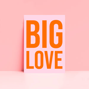 Big Love Typography Wall Art Print