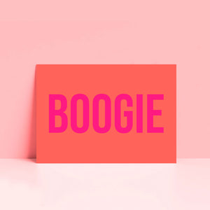 Boogie Dance Typography Wall Art Print