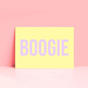 Boogie Dance Typography Wall Art Print