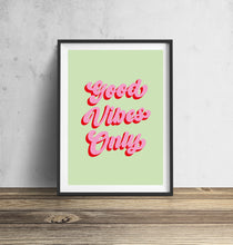 Load image into Gallery viewer, Good Vibes Only Pastel Typography Wall Art Print
