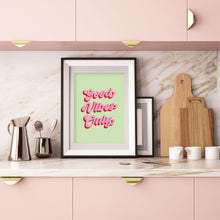 Load image into Gallery viewer, Good Vibes Only Pastel Typography Wall Art Print
