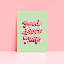 Load image into Gallery viewer, Good Vibes Only Pastel Typography Wall Art Print
