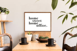 Home Sweet Home Office Typography Wall Art Print