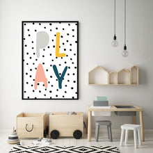 Load image into Gallery viewer, Play Polka Dot Wall Art Print
