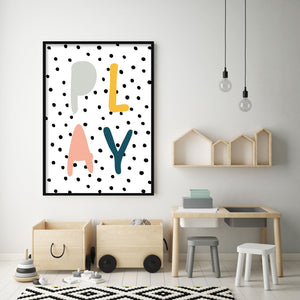 Play Polka Dot Wall Art Print