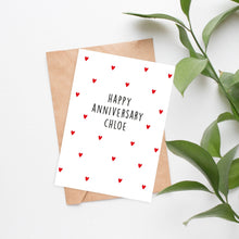 Load image into Gallery viewer, Happy Anniversary Personalised Card
