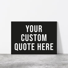 Load image into Gallery viewer, Personalised Typography Wall Art Print in Black and White
