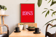 Load image into Gallery viewer, Personalised Year Date Typography Wall Art Print
