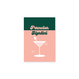 Pornstar Passionfruit Martini Cocktail Pink Wall Art Print