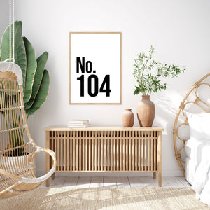 House Number Wall Art Print