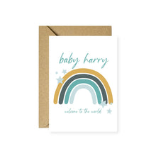 Load image into Gallery viewer, New Baby Welcome To The World Personalised Card
