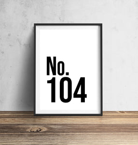 House Number Wall Art Print