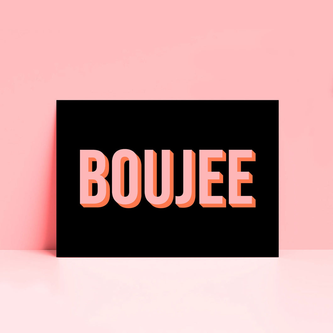 Boujee Typography Wall Art Print