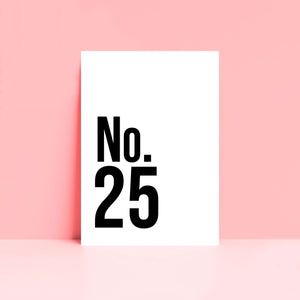 House Number Wall Art Print