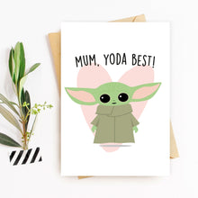 Load image into Gallery viewer, Mum Yoda Best Card
