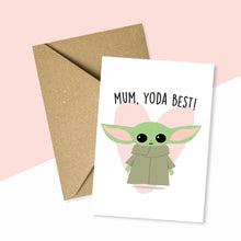 Load image into Gallery viewer, Mum Yoda Best Card
