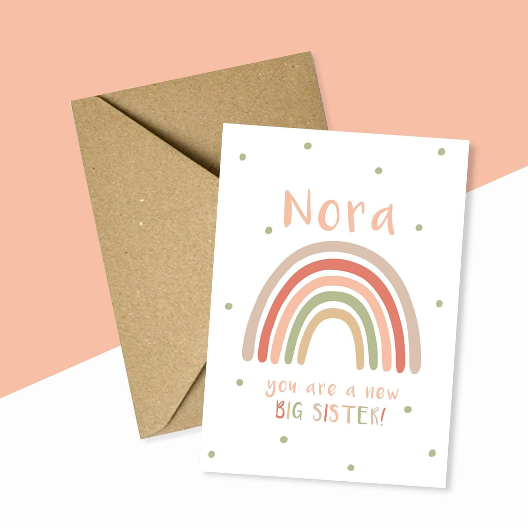 New Big Sister Personalised Card