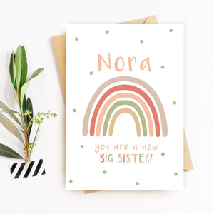 New Big Sister Personalised Card