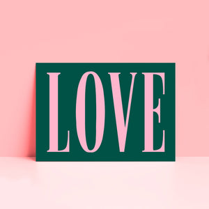 Bold Love Typography Wall Print