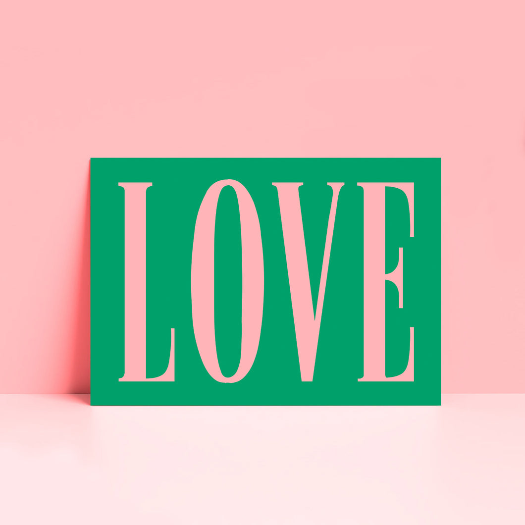 Bold Love Typography Wall Print