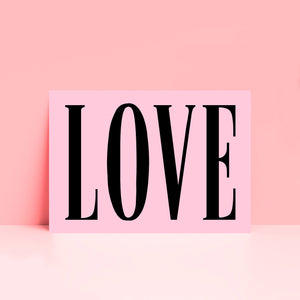 Bold Love Typography Wall Print