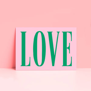 Bold Love Typography Wall Print