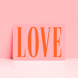 Bold Love Typography Wall Print