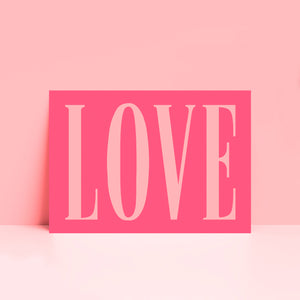 Bold Love Typography Wall Print