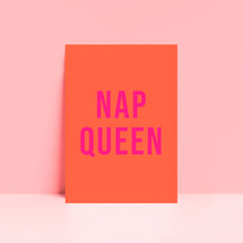 Load image into Gallery viewer, Nap Queen Typography Wall Art Print
