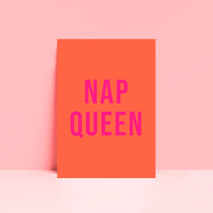 Nap Queen Typography Wall Art Print