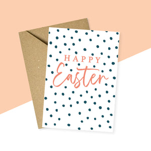 Navy Polka Dot Easter Card