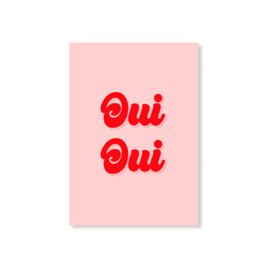 Oui Oui Typography Wall Art Print